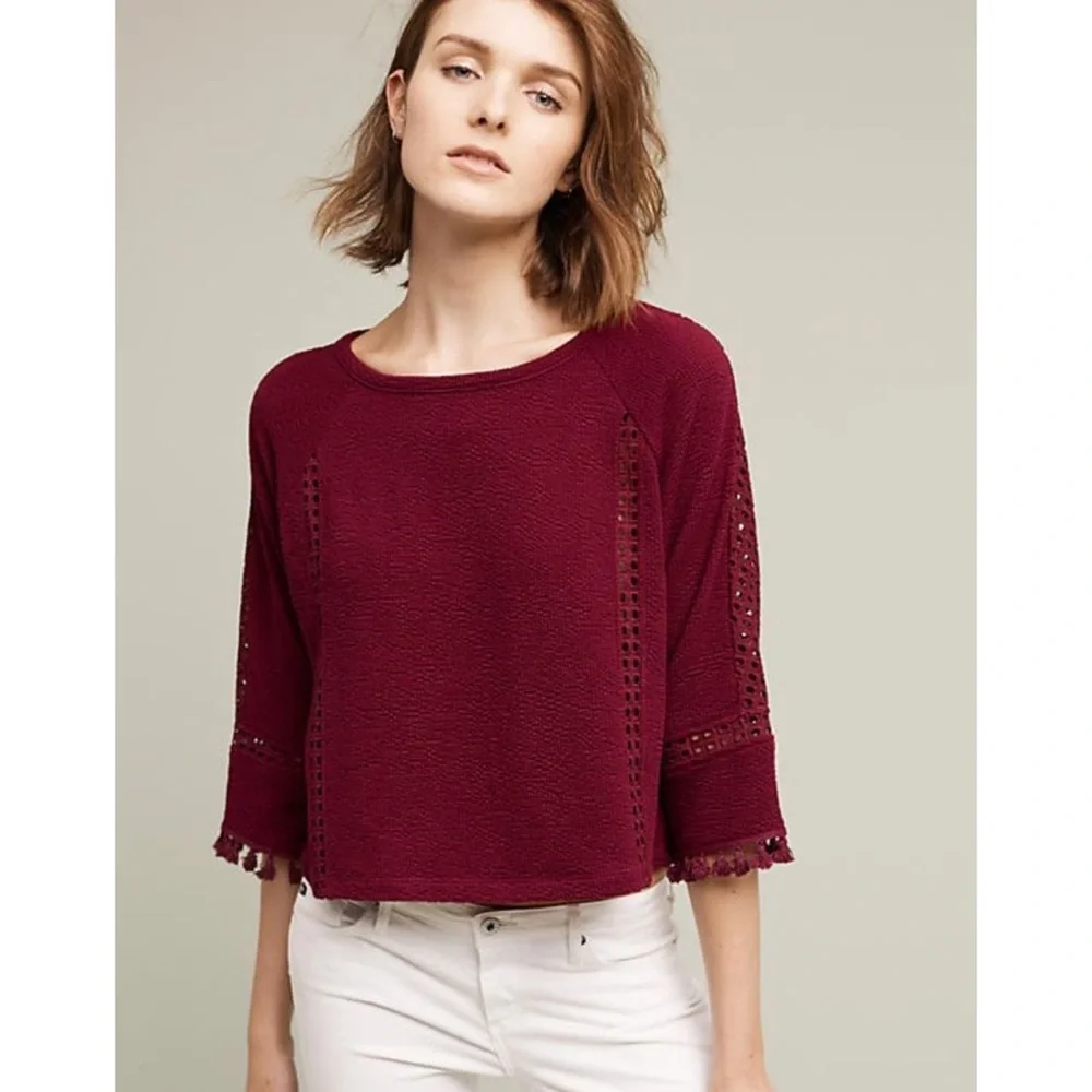 Anthropologie Olanda Tasseled Pullover
